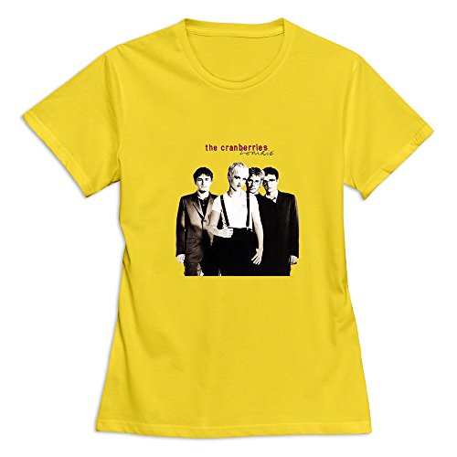 6262385731601 - CRYSTAL WOMEN'S THE CRANBERRIES BAND BRAND NEW DESIGN T-SHIRT YELLOW US SIZE XS