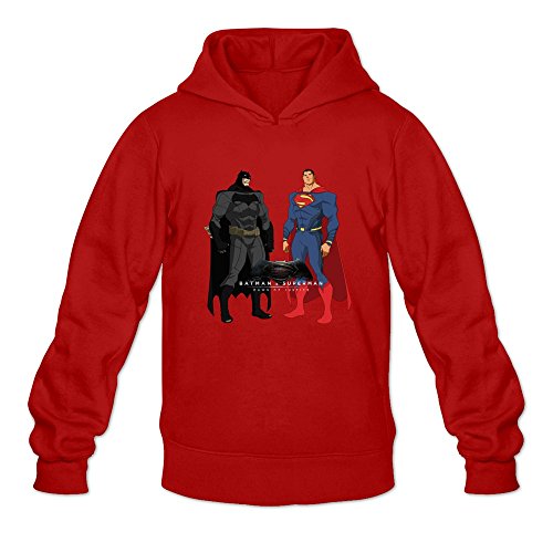 6262385906337 - CRYSTAL MEN'S BATMAN V SUPERMAN LONG SLEEVE HOODIES RED US SIZE XL
