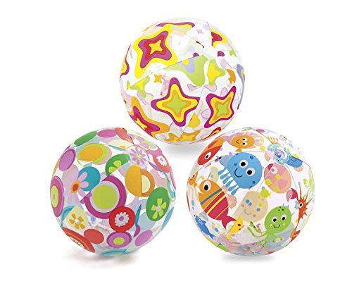 0062629023341 - INTEX LIVELY PRINT BEACH BALL 24 (STYLES MAY VARY) - 2 COUNT