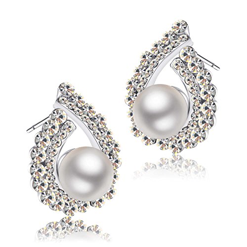 6264606378060 - FIONA® E-04 FASHION STUD EARRING WITH ZIRCONIA AND PEARL ELEGANT