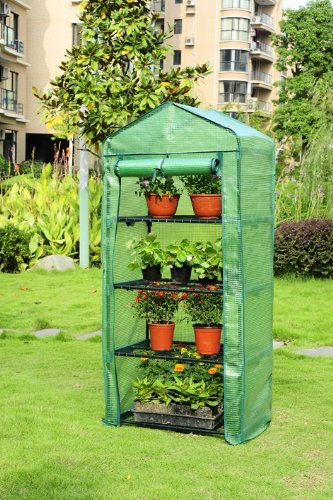 0626853101499 - 4 TIER HIGH QUALITY PORTABLE GREENHOUSE W/SHELVES, MINI GREEN HOUSE NEW