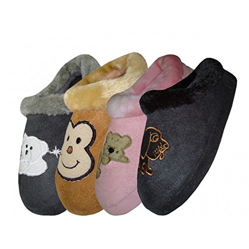 6272606872013 - CHILDREN'S ANIMAL HOUSE SLIPPERS, INDOOR HOME SHOES, SLIP ON SHOES (L=2/3, PINK)