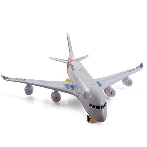 0627424169375 - ELECTRIC AIR BOU A380 KIDS ACTION AIRPLANE - BIG MODEL PLANE WITH ATTRACTIVE LIGHTS AND SOUNDS - CHANGES DIRECTION ON CONTACT - BUMP AND GO