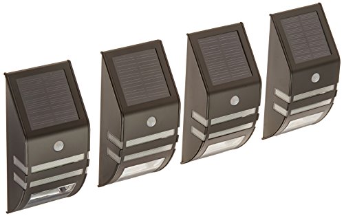 0627442064515 - 4 PACK SOLAR POWERED LED ACCENT/SECURITY LIGHT BLACK