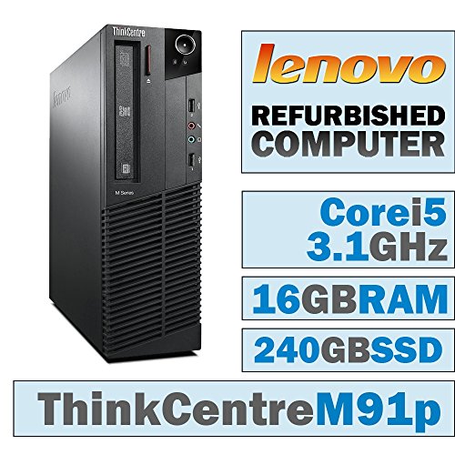0627764139045 - LENOVO THINKCENTRE M91P SFF/CORE I5-2400 QUAD @ 3.1 GHZ/16GB DDR3/NEW 240GB SSD/DVD-RW/WINDOWS 7 PRO 64 BIT