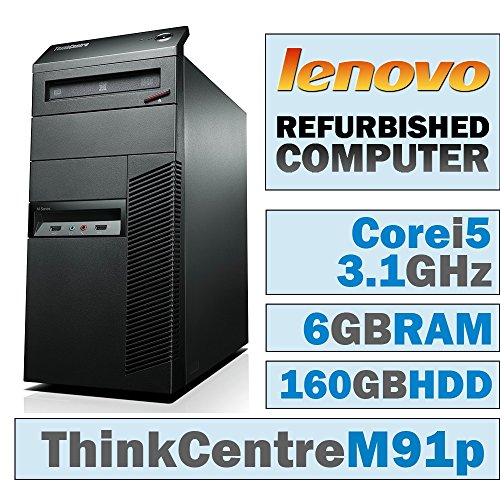 0627794148086 - LENOVO THINKCENTRE M91P MT/CORE I5-2400 @ 3.1 GHZ/6GB DDR3/160GB HDD/DVD-RW/WINDOWS 10 PRO 64 BIT