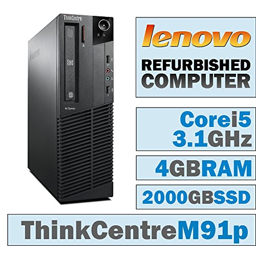 0627794159808 - LENOVO THINKCENTRE M91P SFF/CORE I5-2400 QUAD @ 3.1 GHZ/4GB DDR3/NEW 2000GB SSD/DVD-RW/WINDOWS 10 PRO 64 BIT