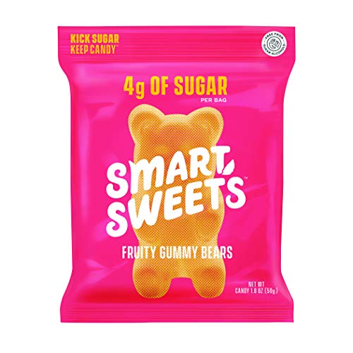 0627843575115 - SMARTSWEETS GUMMY BEARS FRUITY CANDY WITH LOW-SUGAR (3G) & LOW CALORIE - FREE OF SUGAR ALCOHOLS & NO ARTIFICIAL SWEETENERS, SWEETENED WITH STEVIA, 1.8 OUNCE (PACK OF 12)