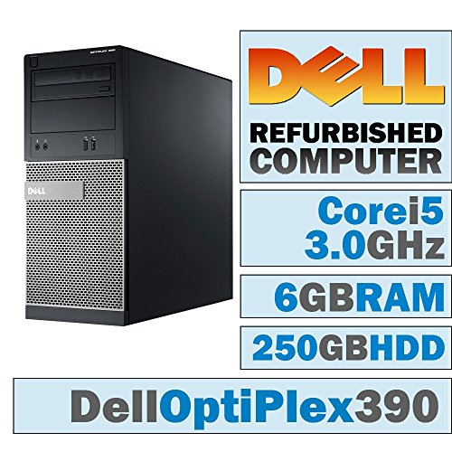 0627984192639 - DELL OPTIPLEX 390 MT/CORE I5-2400 QUAD @ 3.1 GHZ/6GB DDR3/250GB HDD/DVD-RW/WINDOWS 7 PRO 64 BIT