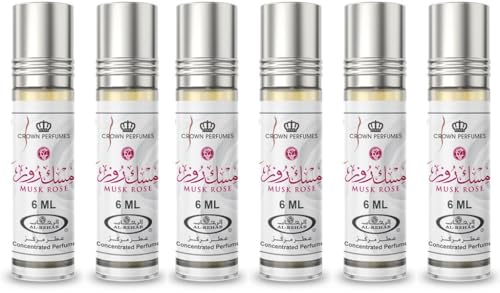 6281130003671 - AL REHAB. MUSK ROSE CONCENTRATED PERFUME OIL FOR WOMEN, 0.2 OUNCE / 6ML (PACK OF 6)