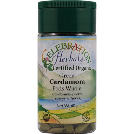 0628240511096 - HERBS & SPICES ORGANIC CARDAMON PODS WHOLE GREEN BOTTLED