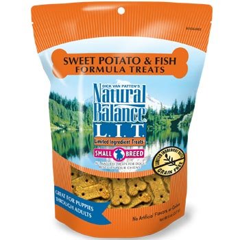 0628244327464 - NATURAL BALANCE L.I.T. LIMITED INGREDIENT SMALL BREED DOG TREATS 8 OZ. 1 1/8 LENGTH SWEET POTATO & FISH GRAIN-FREE (PACK OF 2)