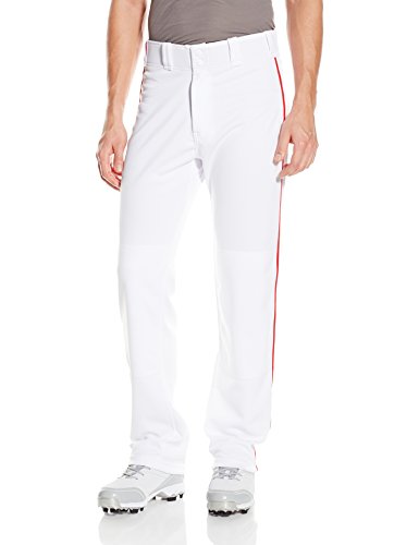 0628412034156 - EASTON MEN'S MAKO II PIPED PANTS, WHITE/RED, X-LARGE