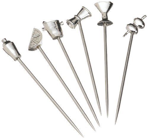 6284793328945 - PRODYNE MP-9 STAINLESS STEEL AND PEWTER MARTINI PICKS, SET OF 6