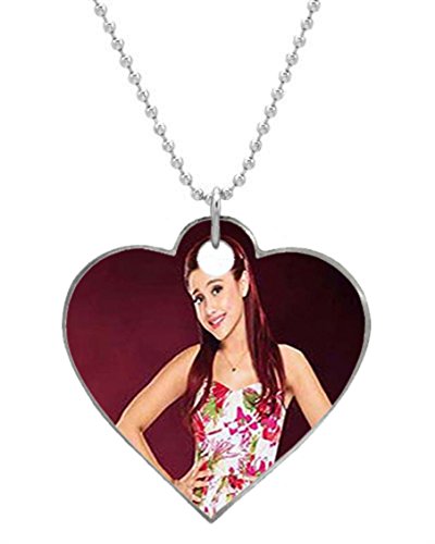 6286100518995 - ARIANA-GRANDE01 CUSTOM HEART SILVER DOG TAG 1.5 INCHES PET TAG CAT ANIMAL TAG NECKLACE