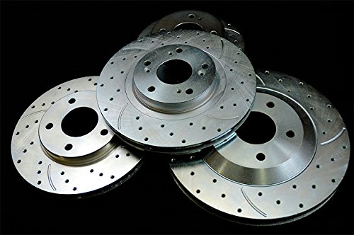 0628634904473 - #1 CROSS DRILLED/SLOTTED ROTORS BY ROTO-TECH REAR PAIR 91-02 INFINITI G20