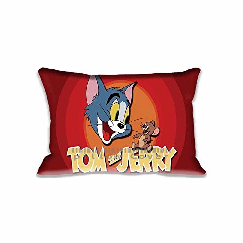 6288337238141 - TOM AND JERRY STANDARD PILLOW CASE,CREATIVE ACCENT PILLOW COVERS ZIPPERED PILLOW PROTECTOR