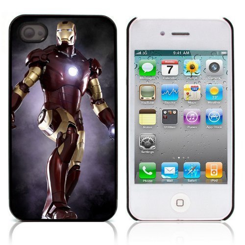 6289977797609 - ILOOKCASE COMIC SERIE: HIGH QUALITY PRINTING IRON MAN HARD COVER CASE FOR APPLE IPHONE 4 4S