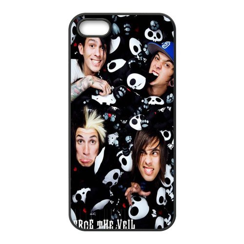 6289977808091 - PIERCE THE VEIL BLACK HARD PLASTIC CASE FOR IPHONE 5/5S 5SCASE-YYF0701