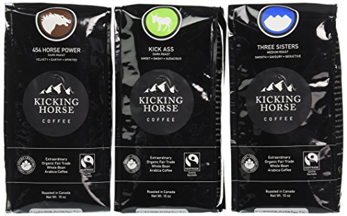 0629070802002 - KICKING HORSE COFFEE VARIETY PACK, WHOLE BEAN, 3 COUNT