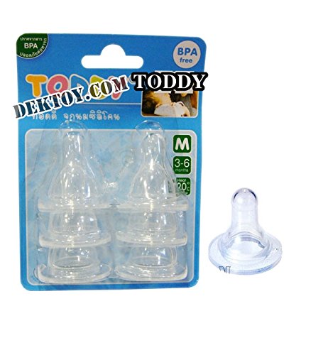 6290859519684 - SILICONE NIPPLES.TODDY PACK 6 PIECES SIZE M BPA FREE.