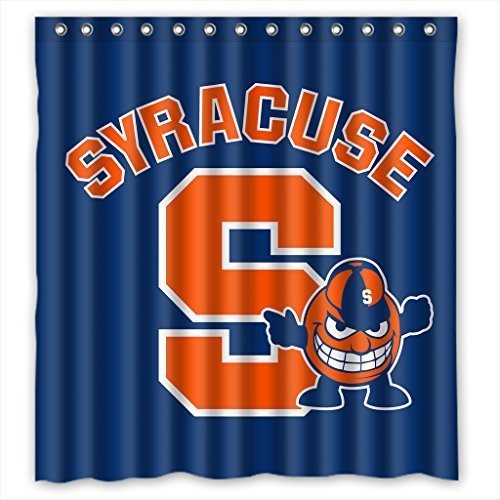 6296573625717 - HELLO SYRACUSE ORANGE100% WATERPROOF POLYESTER SHOWER CURTAIN RINGS INCLUDED 66 X 72 INCHES