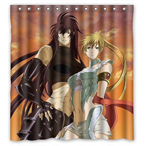 6296573628374 - HELLO ANIME CARTOON STIKY-FINKAZ UNIQUE 100% WATERPROOF POLYESTER SHOWER CURTAIN RINGS INCLUDED MEASURE 66X72 INCHES