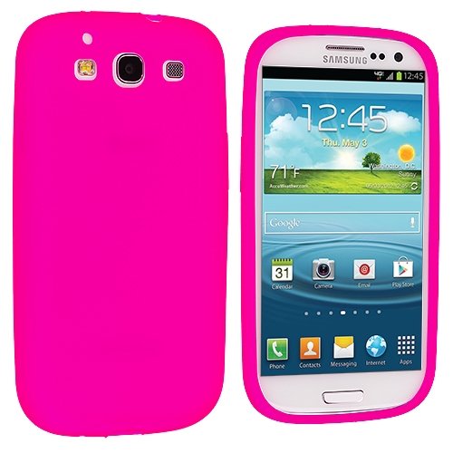 0629910054905 - HOT PINK SILICONE RUBBER GEL SOFT SKIN CASE COVER FOR SAMSUNG GALAXY S3 S III I9300 / I535 / L710 / T999 / I747