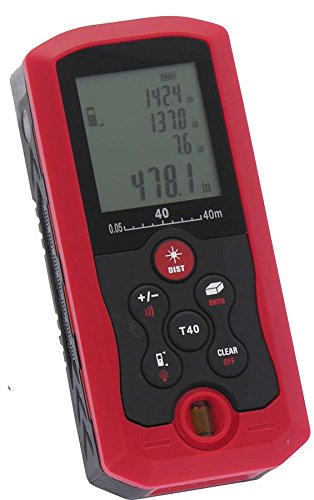 0630125666432 - INSTALLERPARTS 130 FT (40M) LASER DISTANCE METER, 1/16 ACCURACY T40