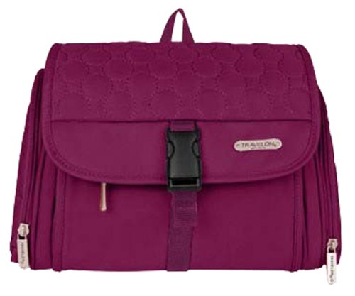 0630158534142 - TRAVELON HANGING TOILETRY KIT,ONE SIZE,BERRY QUILTED