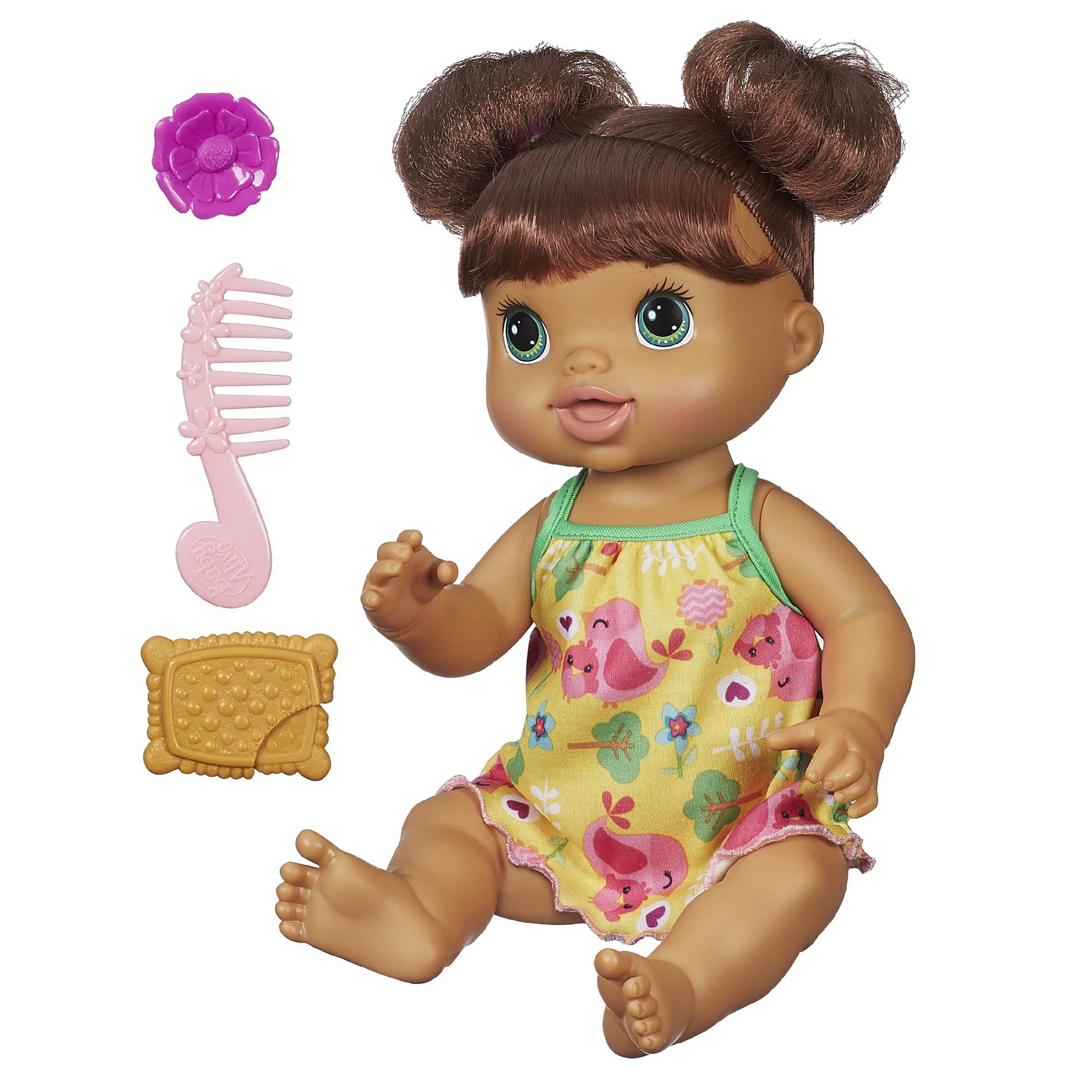 0630509244102 - PRETTY IN PIGTAILS BABY DOLL - BROWN HAIR