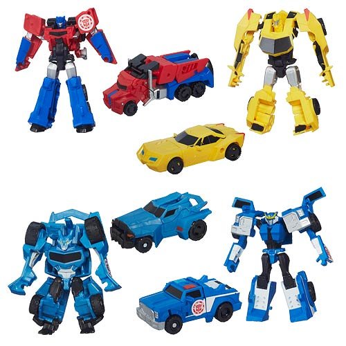 Transformers Robots In Disguise Legion Figure Set Of 4 Optimus Prime Bumblebee Steeljaw 