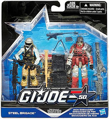 0630509371297 - G.I. JOE, 50TH ANNIVERSARY, TROOP BUILD UP ACTION FIGURE SET , 3.75 INCHES