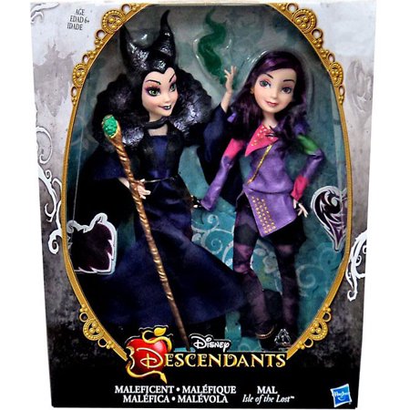 0630509376254 - DISNEY DESCENDANTS TWO-PACK MAL ISLE OF THE LOST AND MALEFICENT DOLLS