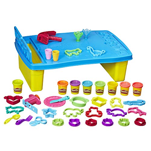 0630509601158 - PLAY-DOH PLAY N STORE KIDS PLAY TABLE FOR ARTS & CRAFTS ACTIVITIES WITH 8 NON-TOXIC COLORS, 2 OZ CANS (AMAZON EXCLUSIVE)