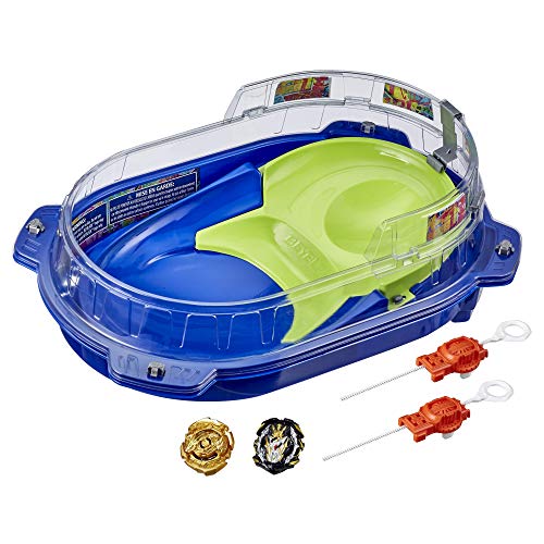 0630509968084 - BEYBLADE BURST RISE HYPERSPHERE VORTEX CLIMB BATTLE SET -- COMPLETE SET WITH BEYSTADIUM, 2 BATTLING TOP TOYS AND 2 LAUNCHERS, AGES 8 AND UP