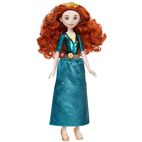 0630509985241 - DISNEY PRINCESS ROYAL SHIMMER MERIDA DOLL, FASHION DOLL WITH SKIRT AND ACCESSORIES, TOY FOR KIDS AGES 3 AND UP