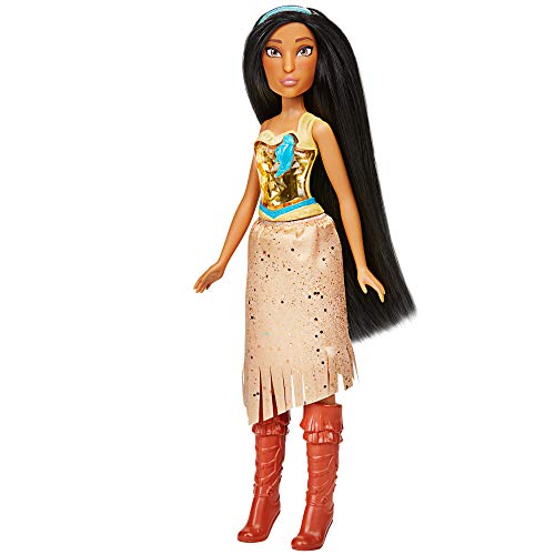 0630509985258 - DISNEY PRINCESS ROYAL SHIMMER POCAHONTAS DOLL, FASHION DOLL WITH SKIRT AND ACCESSORIES, TOY FOR KIDS AGES 3 AND UP
