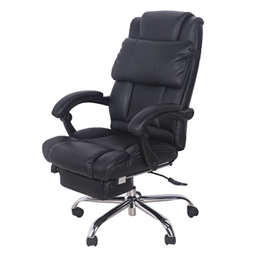 0630987054682 - MERAX NEW BLACK MORDERN ERGONOMIC PU LEATHER OFFICE EXECUTIVE CHAIR HIGH BACK COMPUTER DESK LUMBOR SUPPORT CHAIR PU NAPPING CHAIR