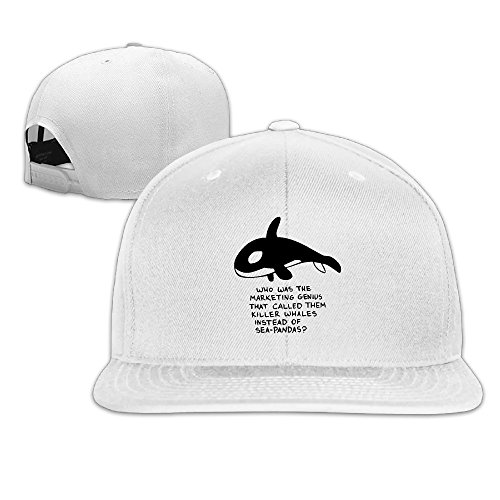 6310261091384 - SEA PANDA WHALE ADJUSTABLE FLAT-ALONG COOL SNAPBACK HAT FASHION CAP