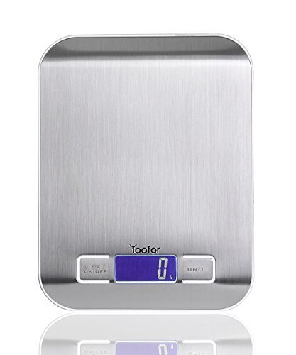 0631324825545 - (YOUFO) YOOFOR DIGITAL COOKING SCALE STAINLESS STEEL TOP PLATE 5KG SILVER