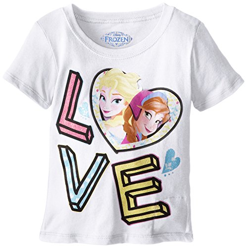 0631338270867 - EXTREME CONCEPTS LITTLE GIRLS' FROZEN SINGING I-TALK LOVE TEE, WHITE, 3T