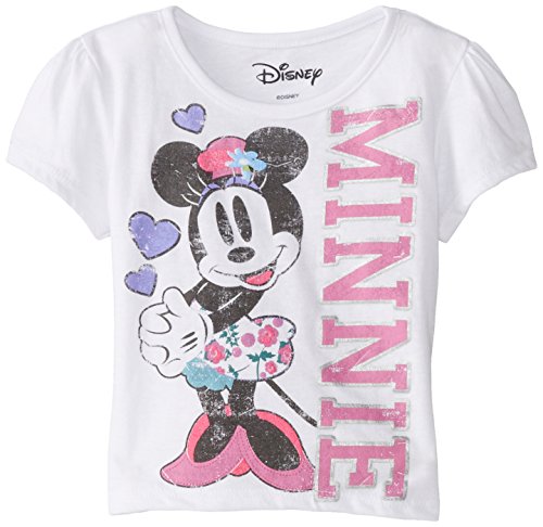0631338276234 - EXTREME CONCEPTS LITTLE GIRLS' MINNIE CLASSIC SHORT SLEEVE BUBBLE T-SHIRT, WHITE, 2T