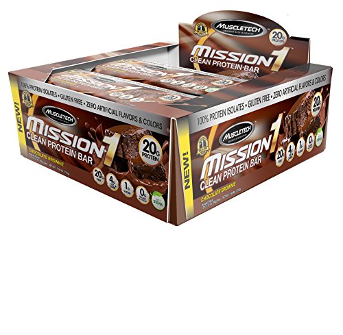 0631656560497 - MUSCLETECH MISSION1 CLEAN PROTEIN BAR, CHOCOLATE BROWNIE, 12 PK, 2.12 OZ