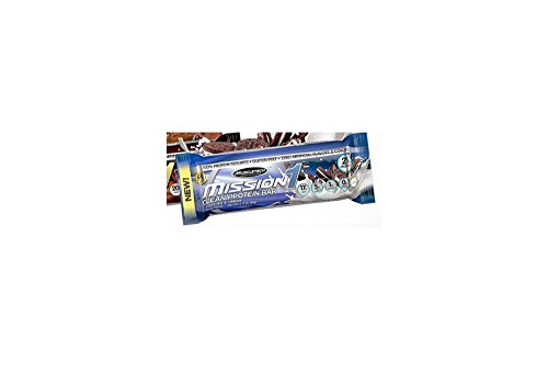 0631656560534 - MUSCLETECH MISSION1 CLEAN PROTEIN BAR, HIGH PROTEIN, LOW FAT, DELICIOUS, COOKIES AND CREAM, 4 COUNT