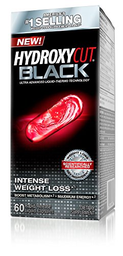 0631656606812 - HYDROXYCUT BLACK, AMERICA'S #1 SELLING WEIGHT LOSS BRAND, INTENSE WEIGHT LOSS, MAXIMUM ENERGY, FEEL IT WORKING, 60 RAPID-RELEASE LIQUID CAPSULES, LIQUID THERMO TECHNOLOGY