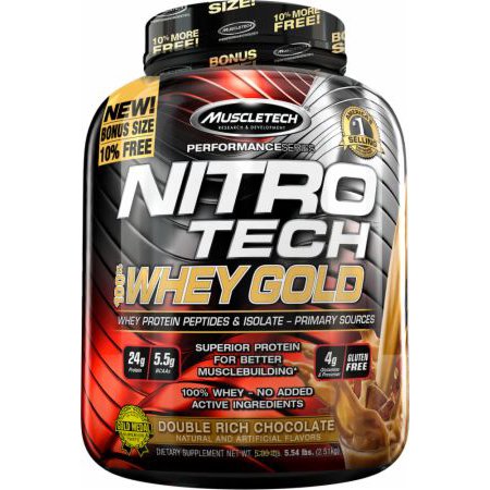 0631656710496 - MUSCLETECH 100% WHEY GOLD - DOUBLE RICH CHOCOLATE 6 LB(S).