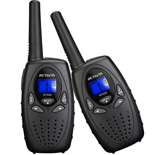 0631976557955 - RETEVIS RT628 WALKIE TALKIES RECHARGEABLE LONG RANGE, TOYS FOR 3-12 YEAR OLD BOYS GIRLS, 22 CH VOX HANDFREE,FOR KIDS FAMILY ADULTS ADVENTURE CAMPING HIKING (BLACK, 2 PACK)