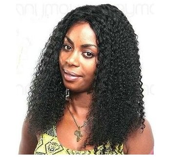 0631976622844 - HOT SALE!18'' 1B# AFRO CURLY BRAZILIAN VIRGIN HAIR LACE FRONT WIG 100% HUMAN HAIR WIGS WITH BABY HAIR 150% HEAVY DENSITY