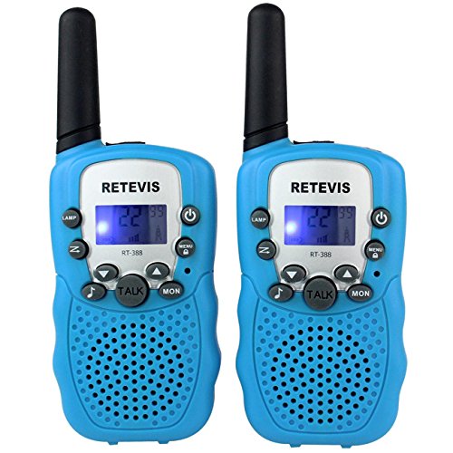 0631976645010 - RETEVIS KIDS WALKIE TALKIE RT-388 UHF 462.5625-467.7250MHZ 22CH LCD DISPLAY FLASHLIGHT VOX TOY 2 WAY RADIO FOR CHILDREN (BLUE, 1 PAIR)
